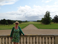 Op het bordes in Wimpole Estate