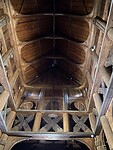 interieur van de staafkerk