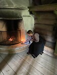 Interieur van een welgestelde familie