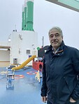 een groen schip