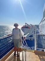 Stralend weer maar choppy sea