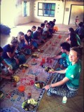 Lunch in het dorp