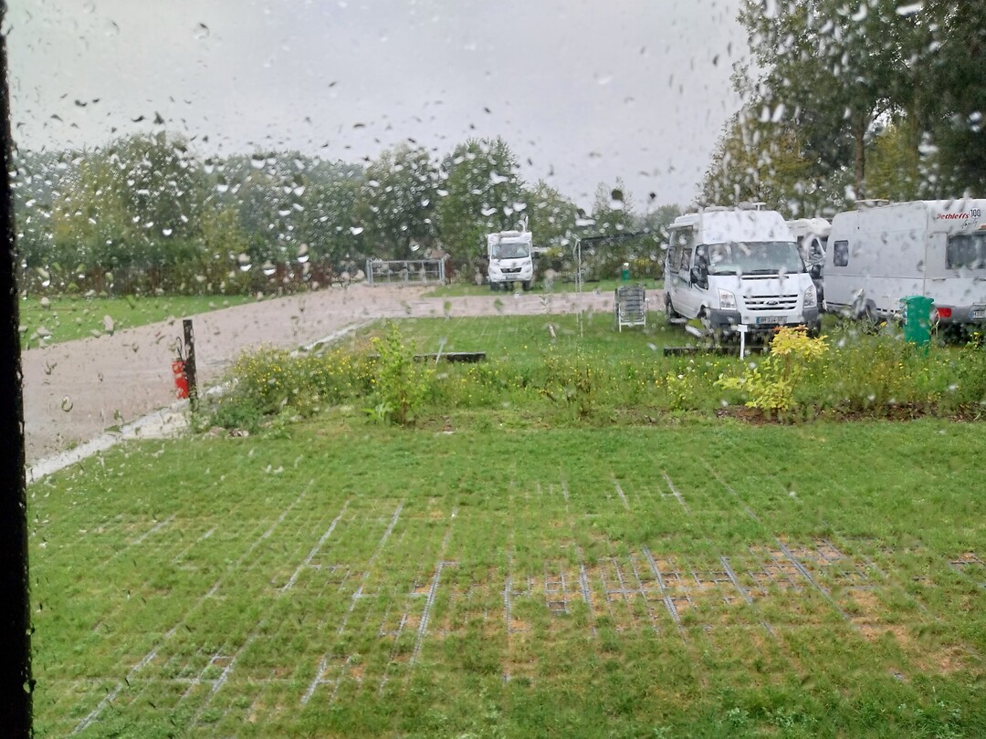 Regen bij vertrek