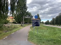 De start van het fietspad