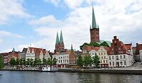 Zicht op Lübeck