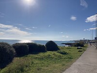 Fietsen langs de zee