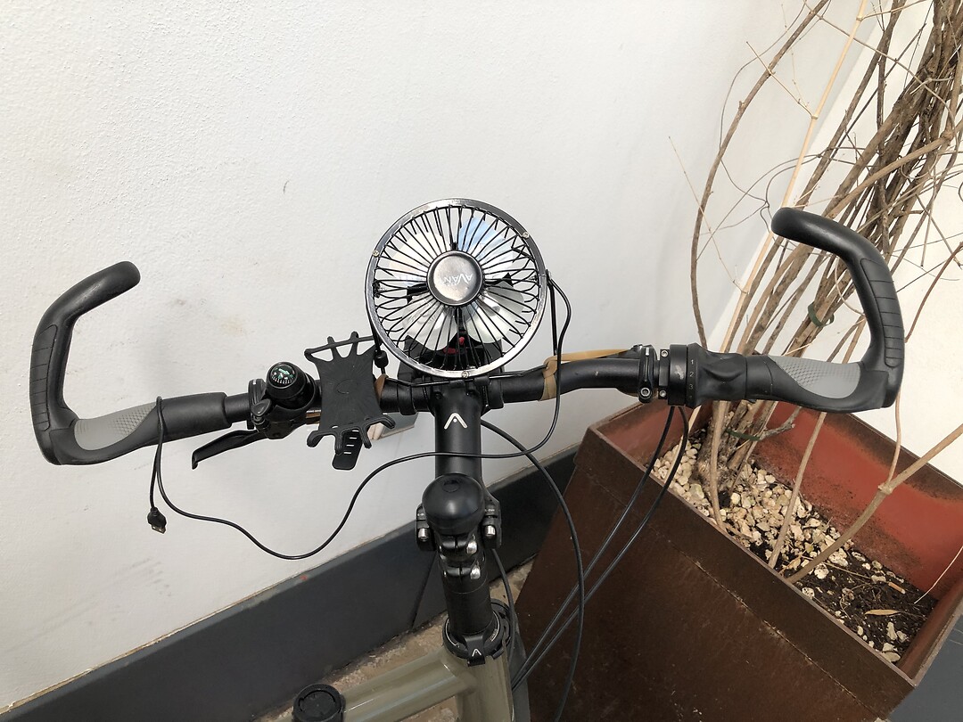 Extra afkoeling op de fiets