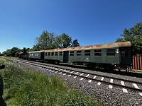 Oude spoortrein bij Vennbahn
