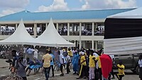 Touwtrekken. Cultural day Kwale TTC