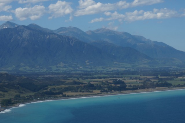 (3) Kaikoura Bay vanuit vliegtuig