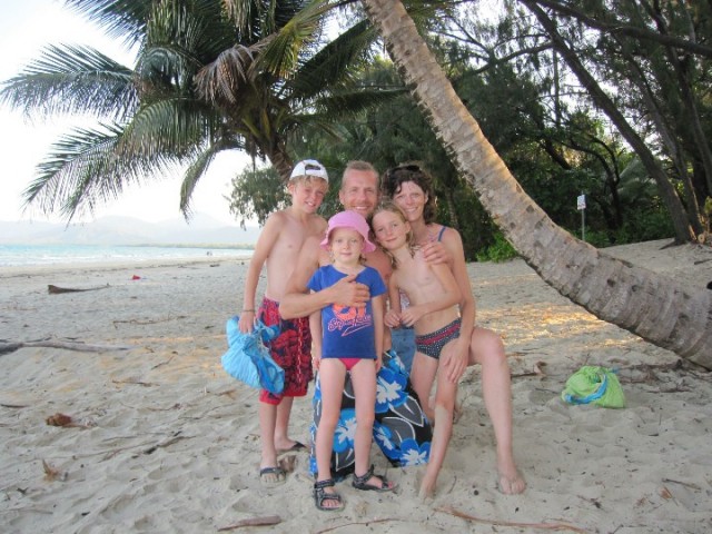 Op four mile beach in Port Douglas