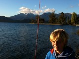 Samen met Koen vissen bij Lake Te Anau
