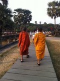 Monniken bij Angkor Wat