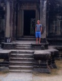 Marc wacht op de sunset bij Angkor Wat