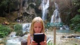 Floor houdt haar spreekbeurt over de Kuang Si waterval