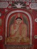 Achttiende-eeuwse muurschildering in Lankatilake temple, nabij Kandy