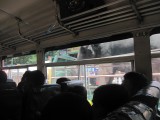 De olifantentrailor, vanuit de bus