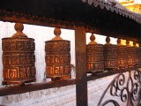 Gebedswielen bij de monkey temple