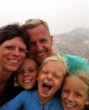 Familiefoto tijdens de walk