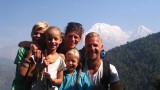 Familiefoto voor de Annapurna South