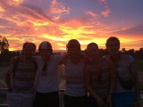 Zonsondergang met de mannen