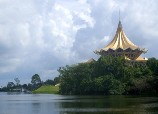 mooie tempel in Kuching