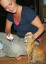 Lisa met de Borneose poes (met krulstaart)