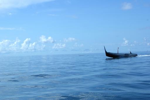 Onderweg naar Sipadan veel vissers gezien