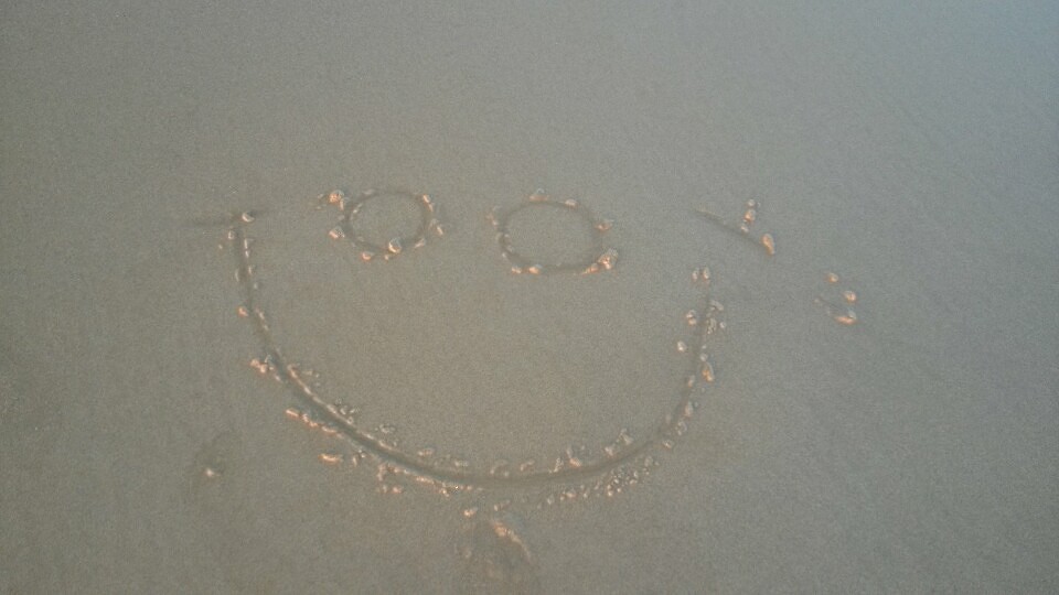 eindelijk ik ben op het strand!