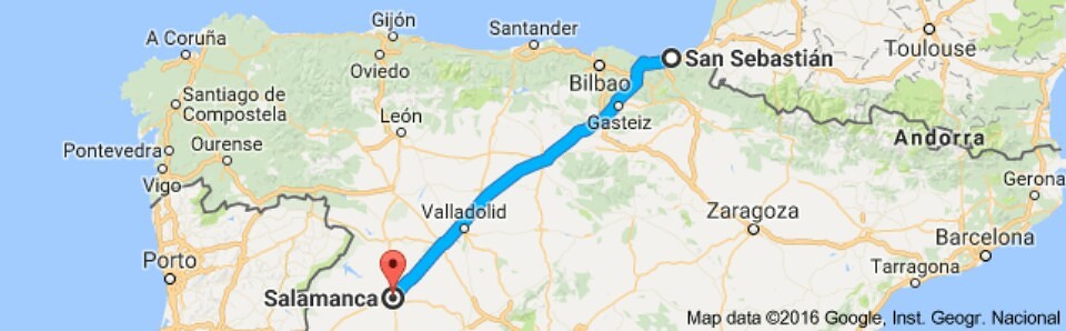 520 km van de pyreneeën vandaan Jolanda