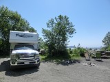 Patcheedath Campground, met uitzicht op de Stille Oceaan