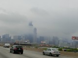 Laaghangende bewolking in Chicago