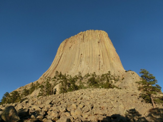 Devils Tower in ondergaande zon