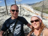 Bij de Mammoth Hot spring