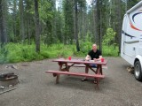 Camping Mountain Shadow in Sparwood