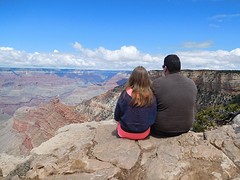 naar de canyon kijken