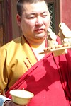 Monnik in Gandan Tegchenling Monastery
