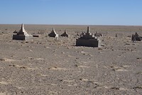 Begraafplaats in Gobiwoestijn
