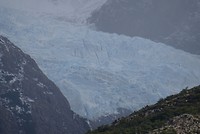 Blauwe gletsjer van Laguna de Los Tres