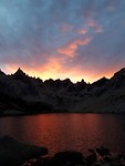 Zonsondergang bij meertje Toncek