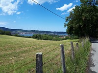 Uitzicht over Hendaye en aan de andere kant van de baai Irun (Spanje)