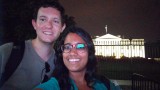 White house by night