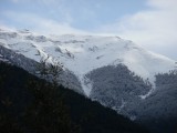 Zicht op de bergen vanuit Laas