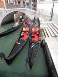 De gondels in Venetie