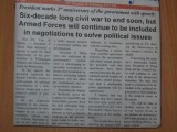 Speech van President U Thein Sein ter gelegenheid van Armed Forces Day