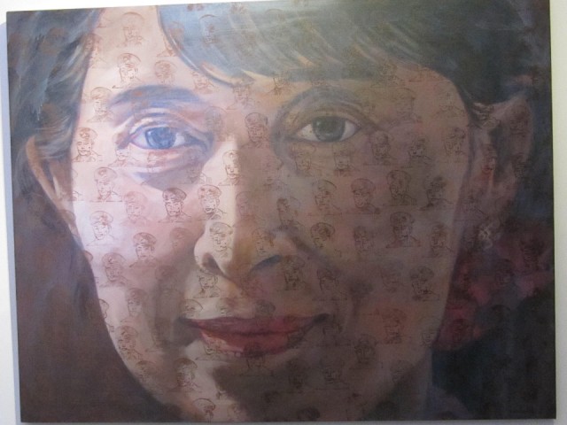 portret van Aung San Suu Kyi