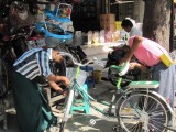 mijn fiets in reparatie