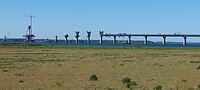 De in aanbouw zijnde brug ter hoogte van Vordingborg