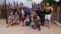 Afscheid nemen van de medewerkers van de Homestead lodge
