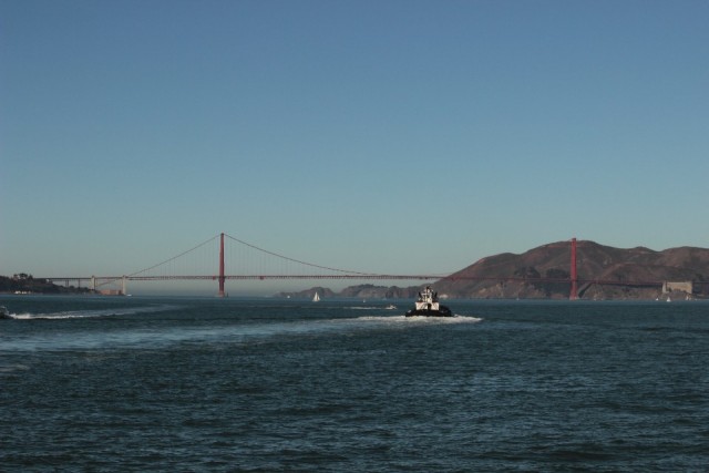 Golden Gate Bridge vanaf het water